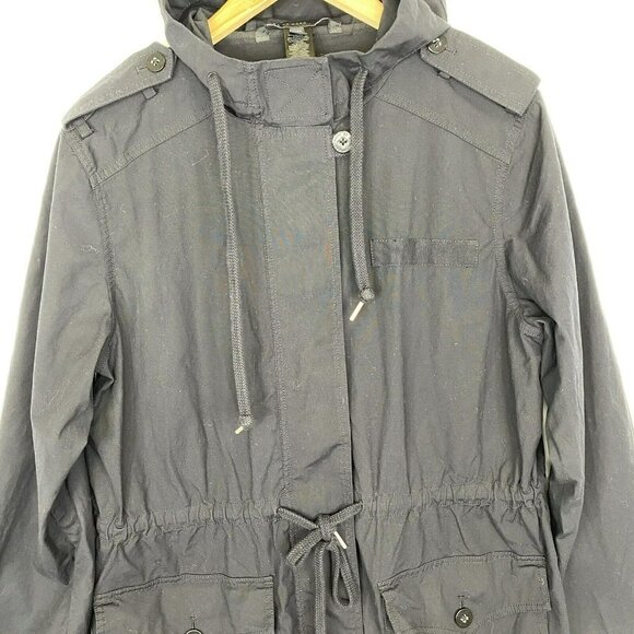 Marc by Marc Jacobs Jacket Anorak Womens Size Medium Black Utility Coat - Picture 3 of 9